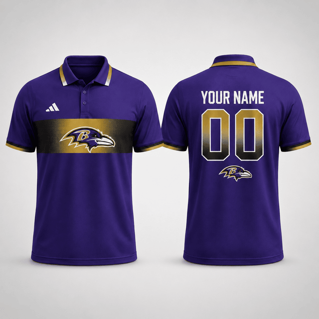 SPECIAL EDITION - NEW CUSTOMIZED NFL28 BTR BALTIMORE RAVENS T-SHIRT, POLO SHIRT, ZIP POLO SHIRT, SWEATSHIRT, HOODIE & ZIP HOODIE
