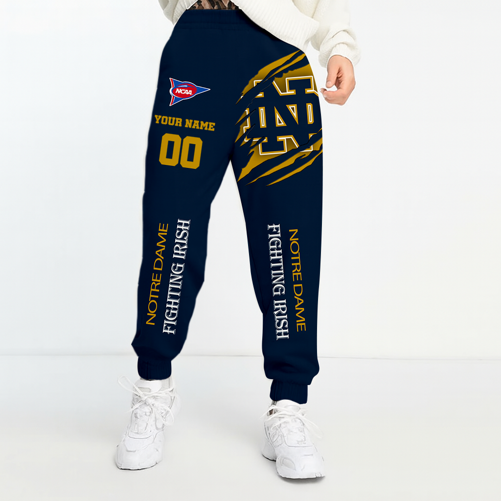 LIMITED DROP - NEW CUSTOMIZED | NCAA FBS28 NFI ND FIGHTING IRISH UNISEX LONG PANTS