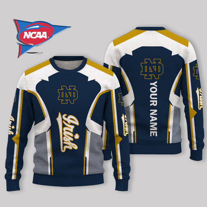 LIMITED EDITION - NEW CUSTOMIZED NCAA FBS28 NFI NOTRE DAME FIGHTING IRISH UGLY SWEATER