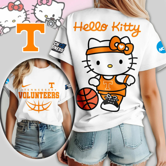 MEGA SALE - NEW CUSTOMIZED NCAA MAM28 TNV TN VOLUNTEERS HELLO KITTY T-SHIRT, SWEATSHIRT, HOODIE & ZIP HOODIE
