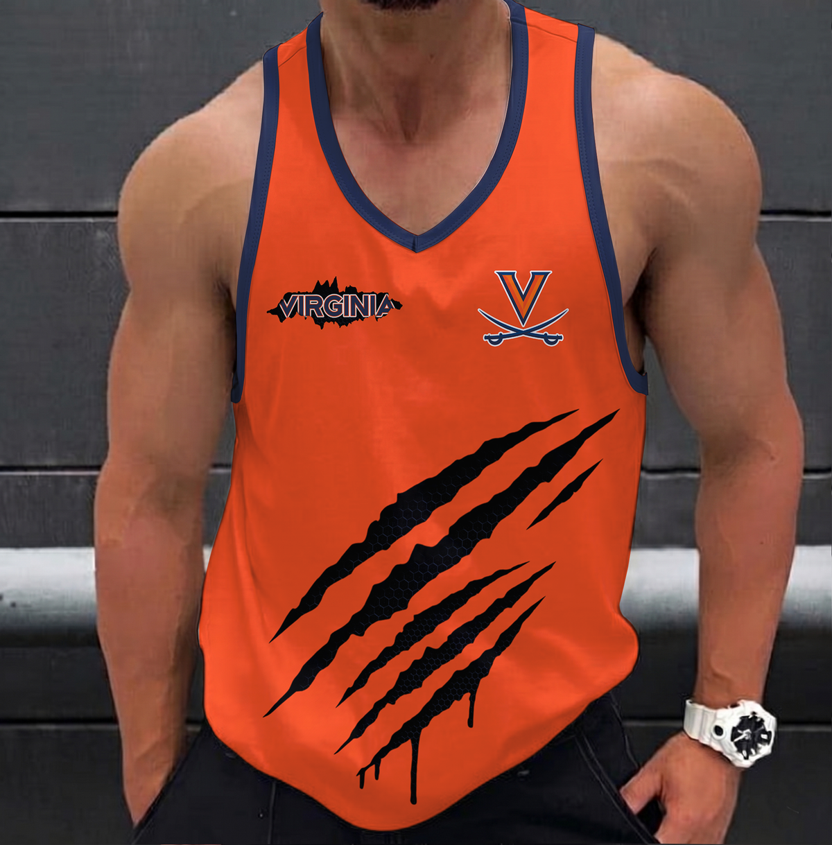 SPECIAL EDITION - NEW CUSTOMIZED NCAA CWS28 VIC VIRGINIA CAVALIERS UNISEX TANK TOP