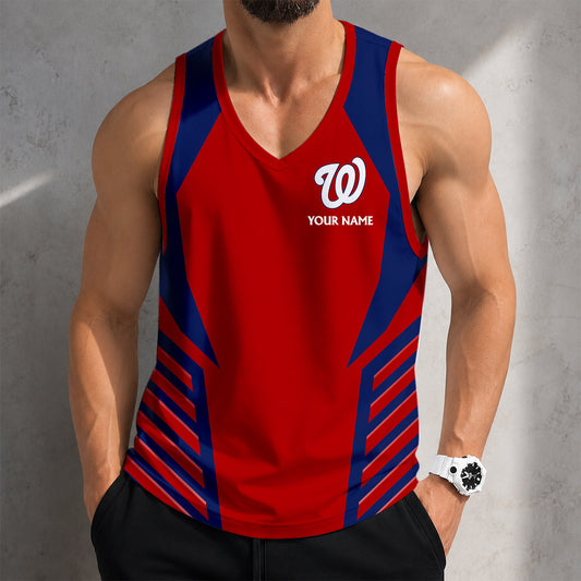 ELITE EDITION - NEW CUSTOMIZED MLB28 WASHINGTON NATIONALS UNISEX TANK TOP
