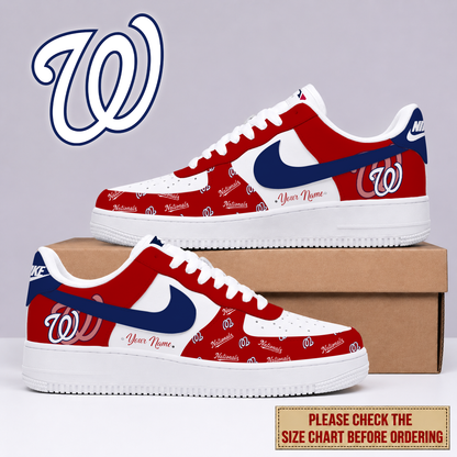 VIRAL EDITION - NEW CUSTOMIZED MLB28 WNS WASHINGTON NATIONALS AF1 SHOES