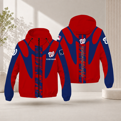 SPECIAL EDITION - NEW CUSTOMIZED MLB28 WNS WASHINGTON NATIONALS WINDBREAKER JACKET