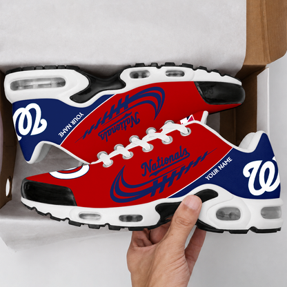 VIRAL EDITION - NEW CUSTOMIZED MLB28 WNS WASHINGTON NATIONALS AIR MAX PLUS SNEAKERS
