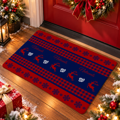 VIRAL EDITION - NEW CUSTOMIZED MLB28 WNS WASHINGTON NATIONALS WATER-ABSORBENT FLOOR MAT