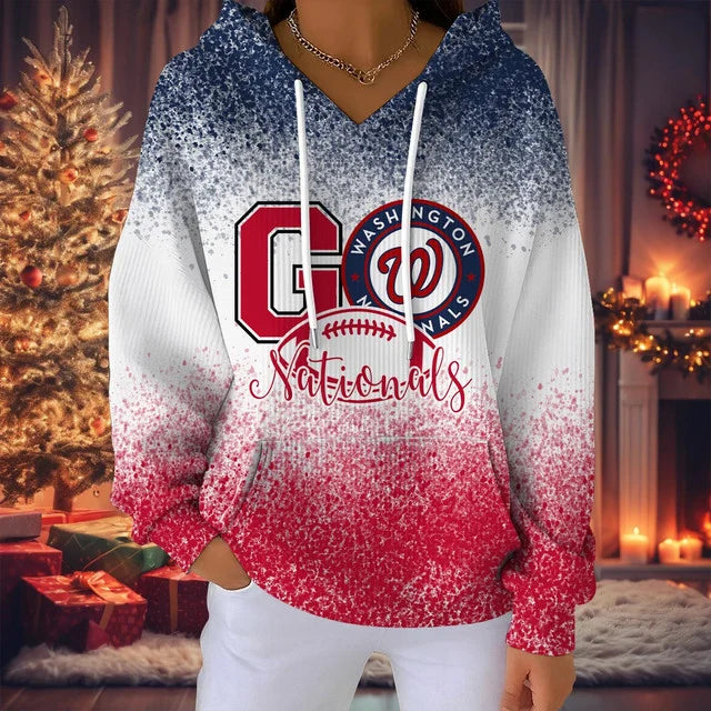 LIMITED EDITION - NEW CUSTOMIZED MLB28 WNS WASHINGTON NATIONALS RIBBED HOODIE & SWEATSHIRT