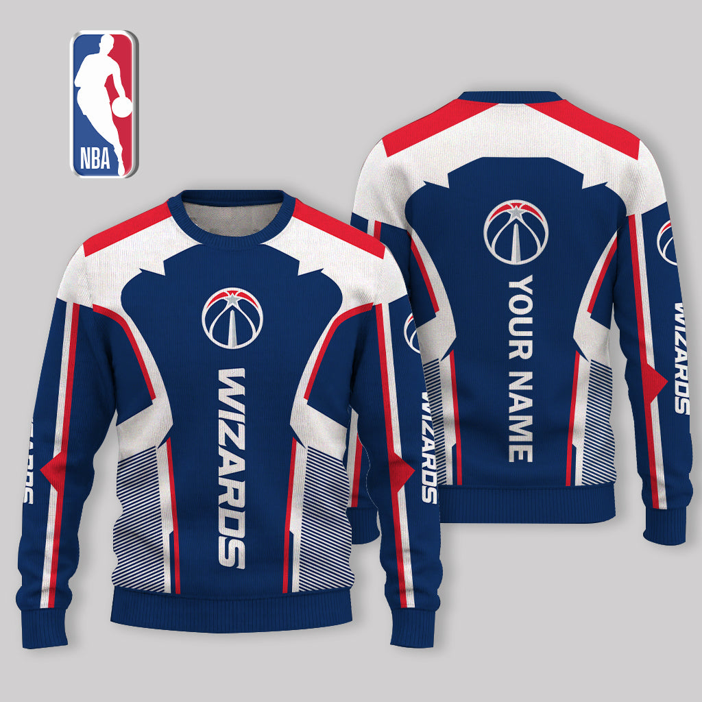 LIMITED EDITION - NEW CUSTOMIZED NBA28 WWI WASHINGTON WIZARDS UGLY SWEATER