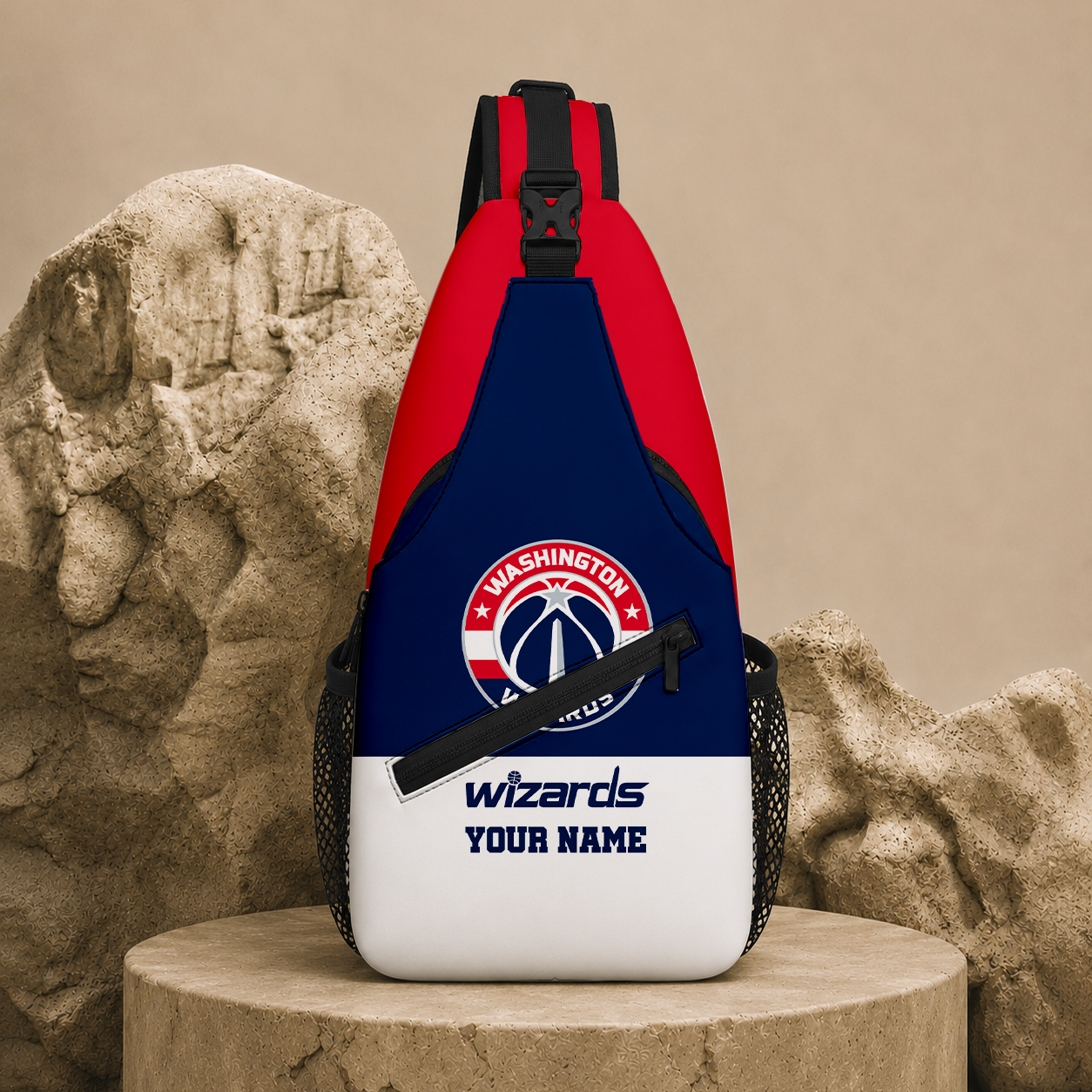 FINAL SALE - NEW CUSTOMIZED NBA28 WWI WASHINGTON WIZARDS SLING BAG