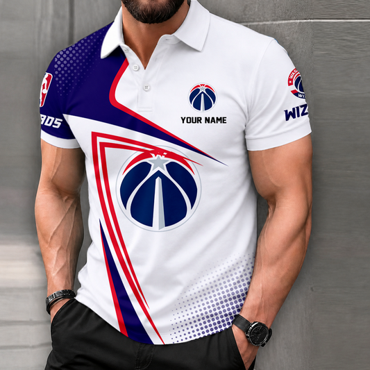 FINAL SALE - NEW CUSTOMIZED NBA28 WWI WASHINGTON WIZARDS T-SHIRT, POLO SHIRT, ZIP POLO SHIRT, SWEATSHIRT, HOODIE & ZIP HOODIE