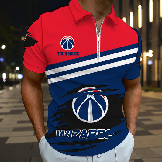 FINAL SALE - NEW CUSTOMIZED NBA28 WWI WASHINGTON WIZARDS T-SHIRT, POLO SHIRT, ZIP POLO SHIRT, SWEATSHIRT, HOODIE & ZIP HOODIE