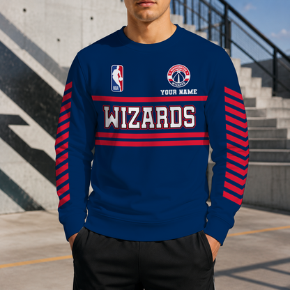 FINAL SALE - NEW CUSTOMIZED NBA28 WWI WASHINGTON WIZARDS UNISEX SWEATSHIRT