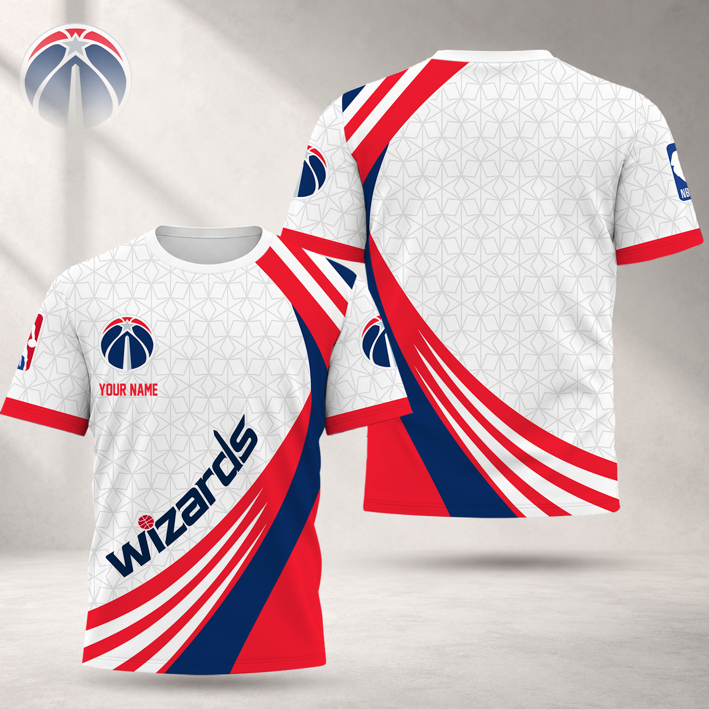 FINAL SALE - NEW CUSTOMIZED NBA28 WWI WASHINGTON WIZARDS T-SHIRT, POLO SHIRT, ZIP POLO SHIRT, SWEATSHIRT, HOODIE & ZIP HOODIE
