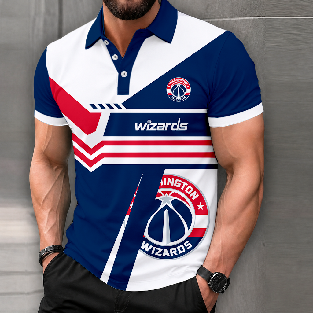 FINAL SALE - NEW CUSTOMIZED NBA28 WWI WASHINGTON WIZARDS POLO SHIRT, ZIP POLO SHIRT & T-SHIRTS