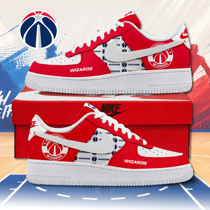 FINAL SALE - NEW CUSTOMIZED NBA28 WWI WASHINGTON WIZARDS AF1 SNEAKERS