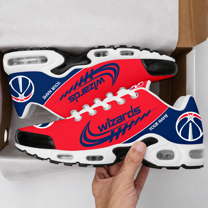 LIMITED EDITION - NEW CUSTOMIZED NBA28 WWI WASHINGTON WIZARDS AIR MAX PLUS SNEAKERS