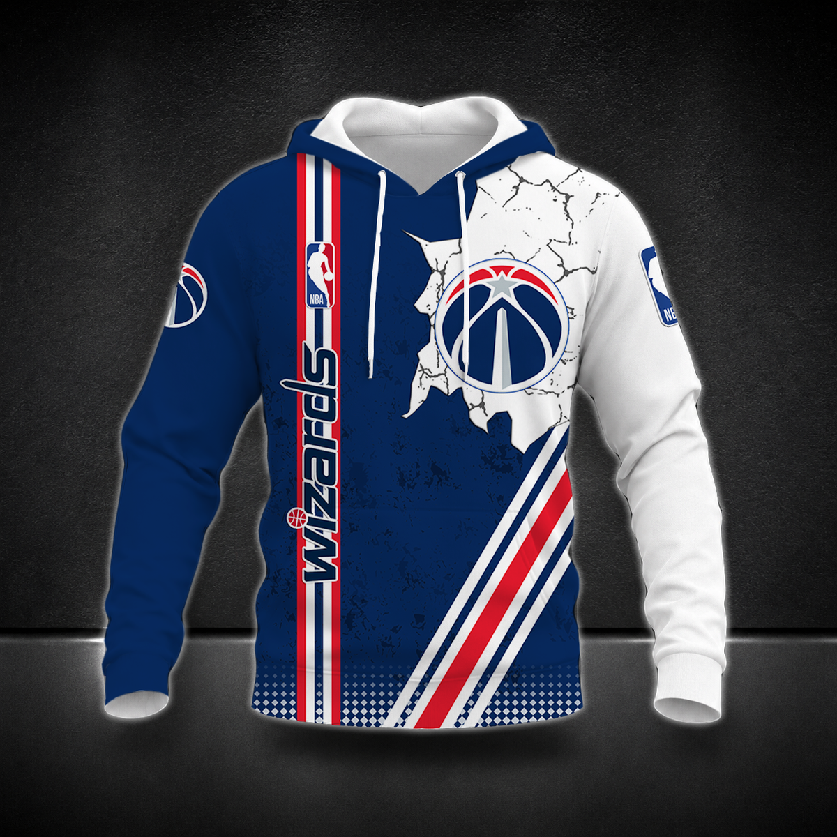 FINAL SALE - NEW CUSTOMIZED NBA28 WWI WASHINGTON WIZARDS T-SHIRT, POLO SHIRT, ZIP POLO SHIRT, SWEATSHIRT, HOODIE & ZIP HOODIE