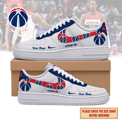 EXCLUSIVE EDITION - NEW CUSTOMIZED NBA28 WWI WASHINGTON WIZARDS AF1 SNEAKERS