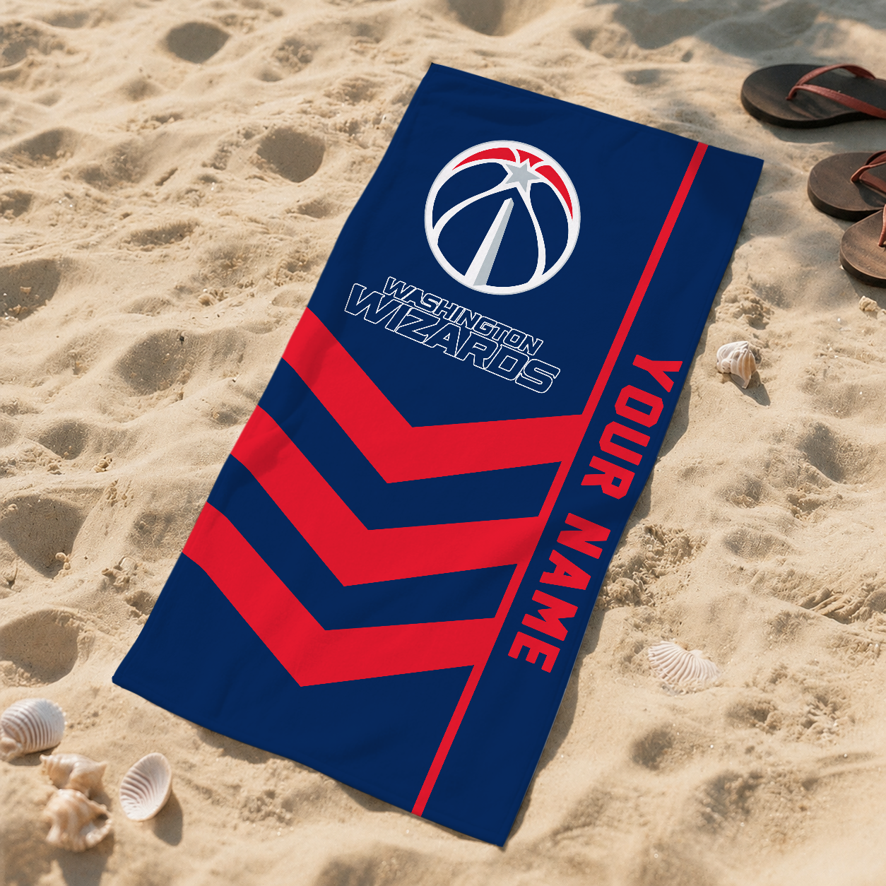 HOT DEAL - NEW CUSTOMIZED NBA28 WWI WASHINGTON WIZARDS BEACH TOWEL FOR FAN