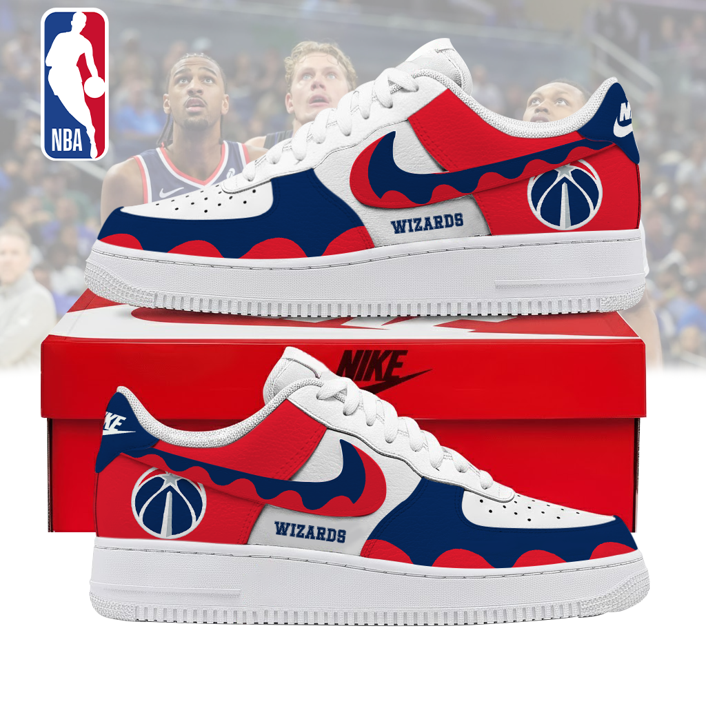 FINAL SALE - NEW CUSTOMIZED NBA28 WWI WASHINGTON WIZARDS AF1 SNEAKERS