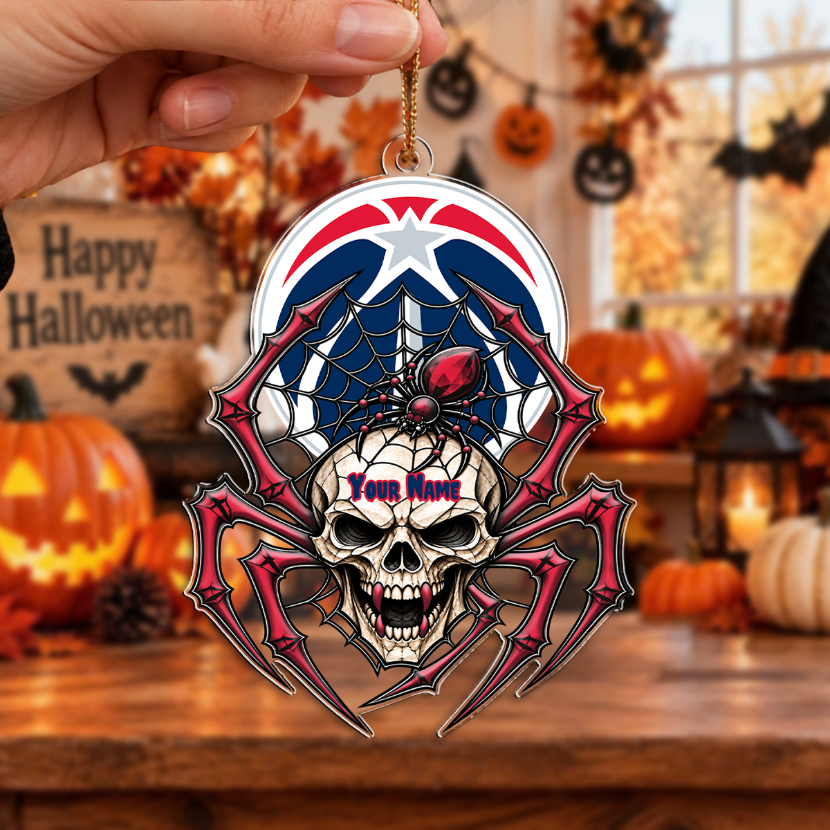VIRAL EDITION - NEW CUSTOMIZED NBA28 WWI WASHINGTON WIZARDS HALLOWEEN ACRYLIC ORNAMENT