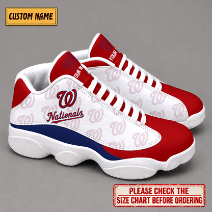 LIMITED EDITION - NEW CUSTOMIZED NFL28 WNS WASHINGTON NATIONALS AIR JORDAN 13 LOW TOP SNEAKER