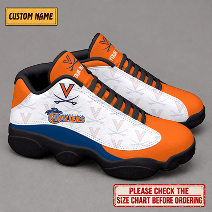 LIMITED EDITION - NEW CUSTOMIZED NCAA CWS28 VIC VIRGINIA CAVALIERS AIR JORDAN 13 LOW TOP SNEAKER