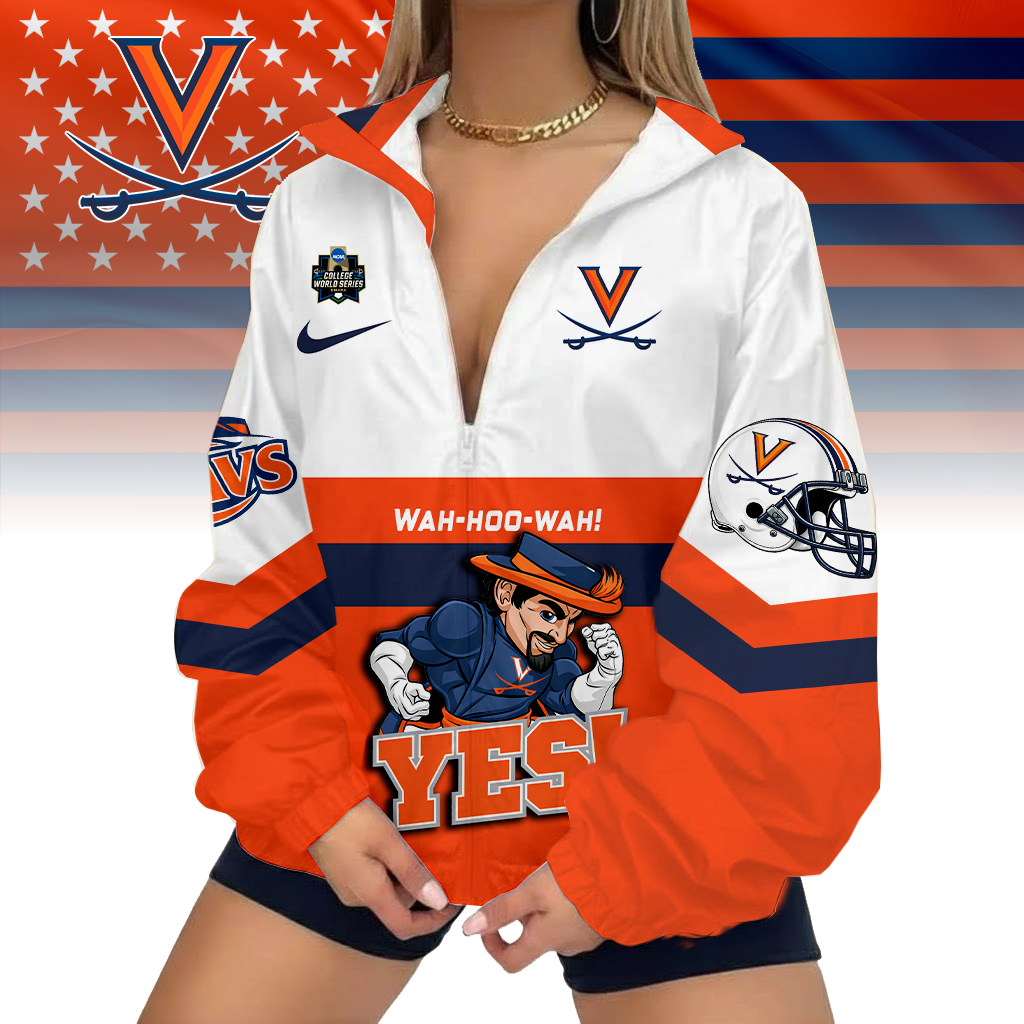 LIMITED EDITION - NEW CUSTOMIZED CWS NCAA28 VIC VI CAVALIERS V-NECK ZIPPER SWEATSHIRT JACKET