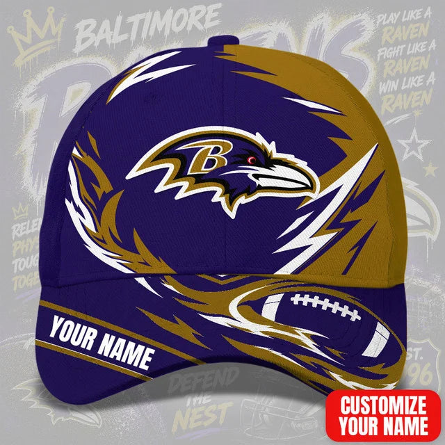 EXCLUSIVE EDITION - NEW CUSTOMIZED NFL28 BTR BALTIMORE RAVENS CLASSIC CAP