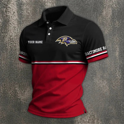 [SPECIAL OFFER] NEW CUSTOMIZED NFL28 BTR BALTIMORE RAVENS POLO SHIRT