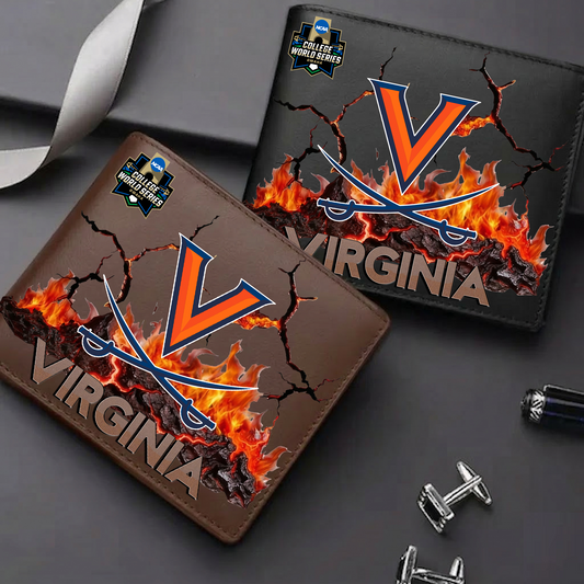 LIMITED EDITION - NEW CUSTOMIZED CWS NCAA28 VIC VI CAVALIERS LEATHER WALLET