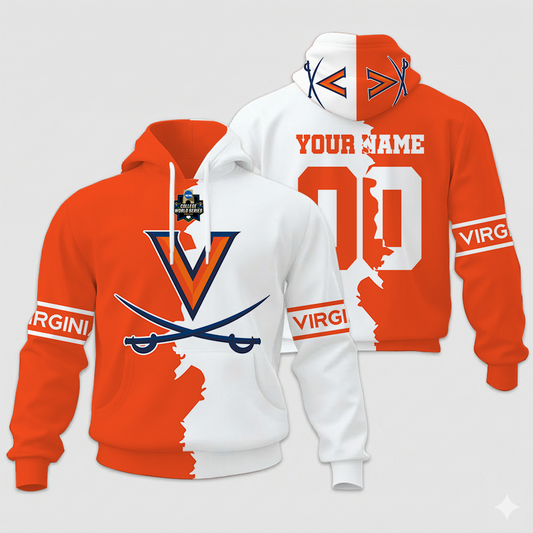 LIMITED EDITION - NEW CUSTOMIZED NCAA CWS28 VIC VI CAVALIERS UNISEX HOODIE & ZIP HOODIE