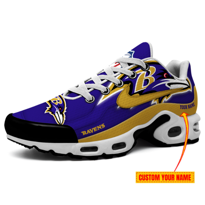 [SPECIAL OFFER] NEW CUSTOMIZED NFL28 BTR BALTIMORE RAVENS AIR MAX PLUS SNEAKERS