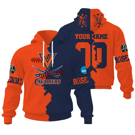 LIMITED EDITION - NEW CUSTOMIZED NCAA CWS28 VIC VI CAVALIERS UNISEX HOODIE & ZIP HOODIE