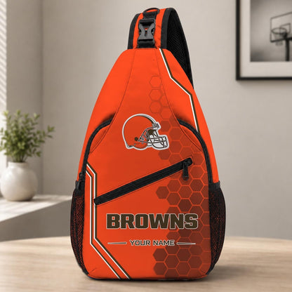 ELITE EDITION - NEW CUSTOMIZED NFL29 CLB CLEVELAND BROWNS SLING BAG