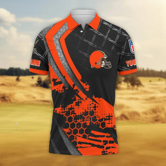 LIMITED EDITION - NEW CUSTOMIZED NFL29 CLB CLEVELAND BROWNS POLO SHIRT