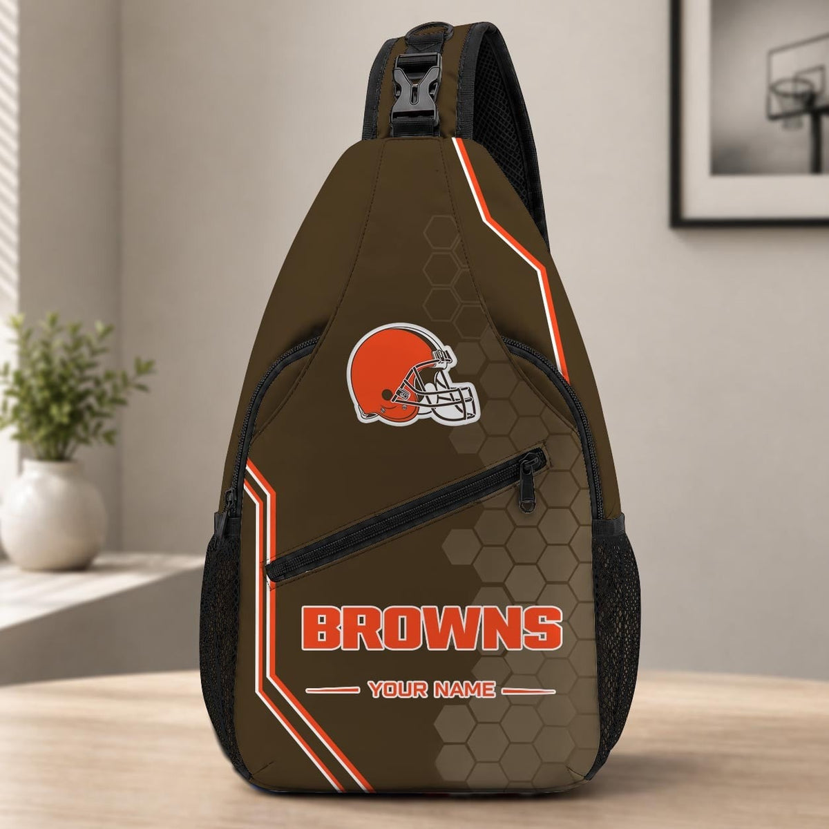 ELITE EDITION - NEW CUSTOMIZED NFL29 CLB CLEVELAND BROWNS SLING BAG