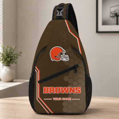 ELITE EDITION - NEW CUSTOMIZED NFL29 CLB CLEVELAND BROWNS SLING BAG