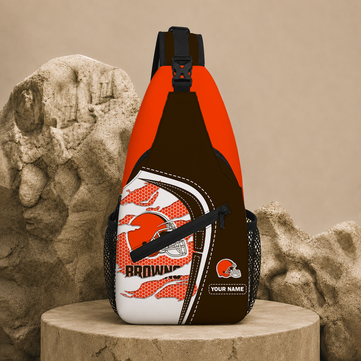 [SPECIAL OFFER] NEW CUSTOMIZED NFL29 CLB CLEVELAND BROWNS SLING BAG