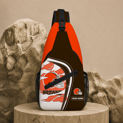 [SPECIAL OFFER] NEW CUSTOMIZED NFL29 CLB CLEVELAND BROWNS SLING BAG