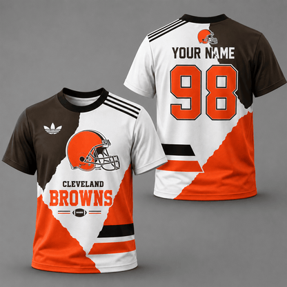 ELITE EDITION - NEW CUSTOMIZED NFL29 CLB CLEVELAND BROWNS T-SHIRTS, POLO SHIRT & ZIP POLO SHIRT