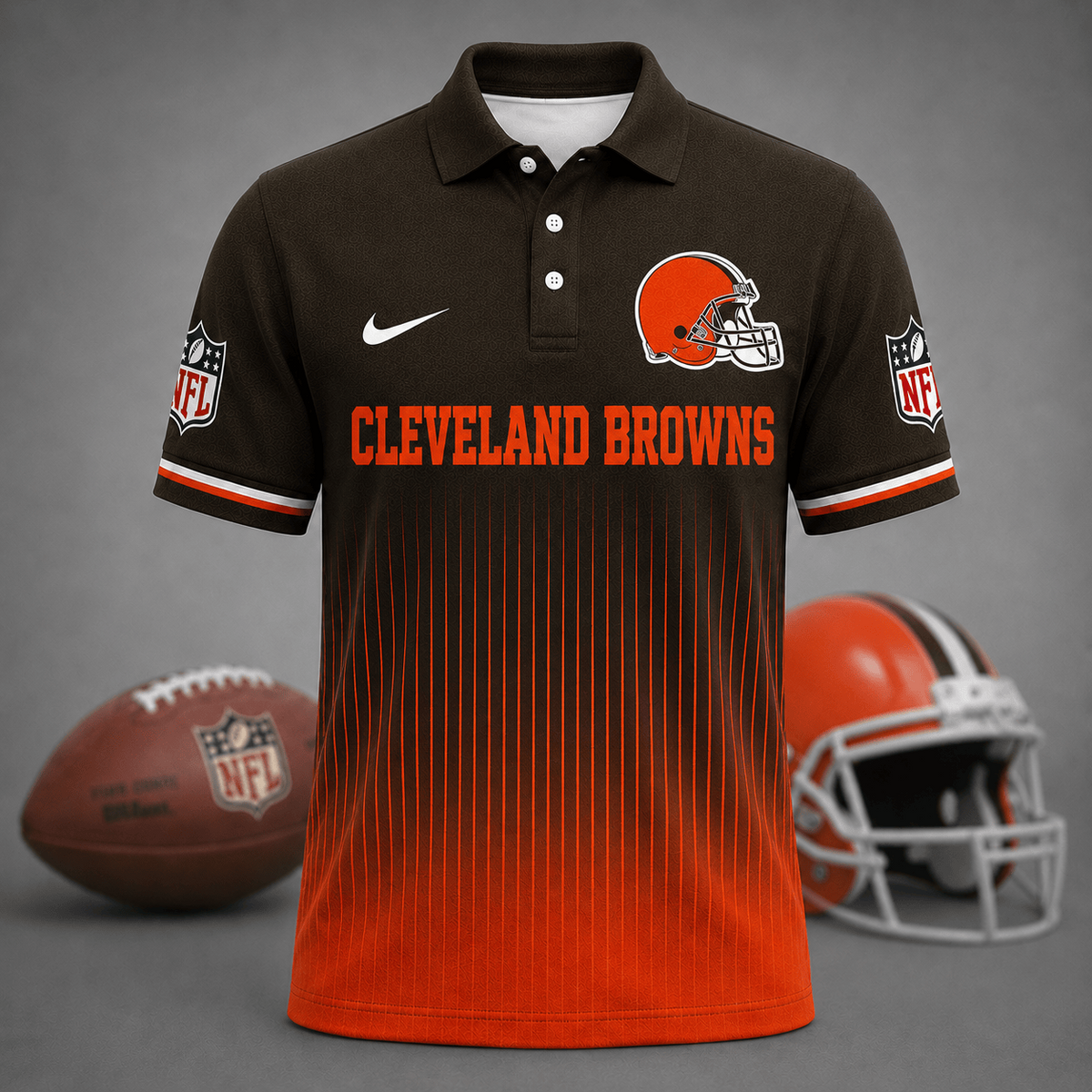 FINAL SALE - NEW CUSTOMIZED NFL29 CLB CLEVELAND BROWNS T-SHIRT, POLO SHIRT, ZIP POLO SHIRT, SWEATSHIRT, HOODIE & ZIP HOODIE