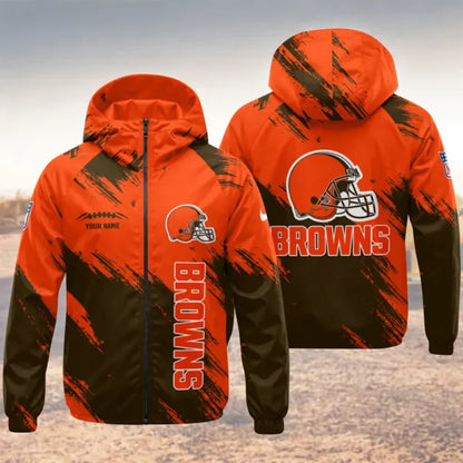 LIMITED EDITION - NEW CUSTOMIZED NFL29 CLB CLEVELAND BROWNS WINDBREAKER JACKET