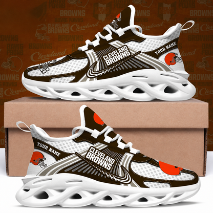 SPECIAL EDITION - NEW CUSTOMIZED NFL29 CLB CLEVELAND BROWNS MAX SOUL SHOES