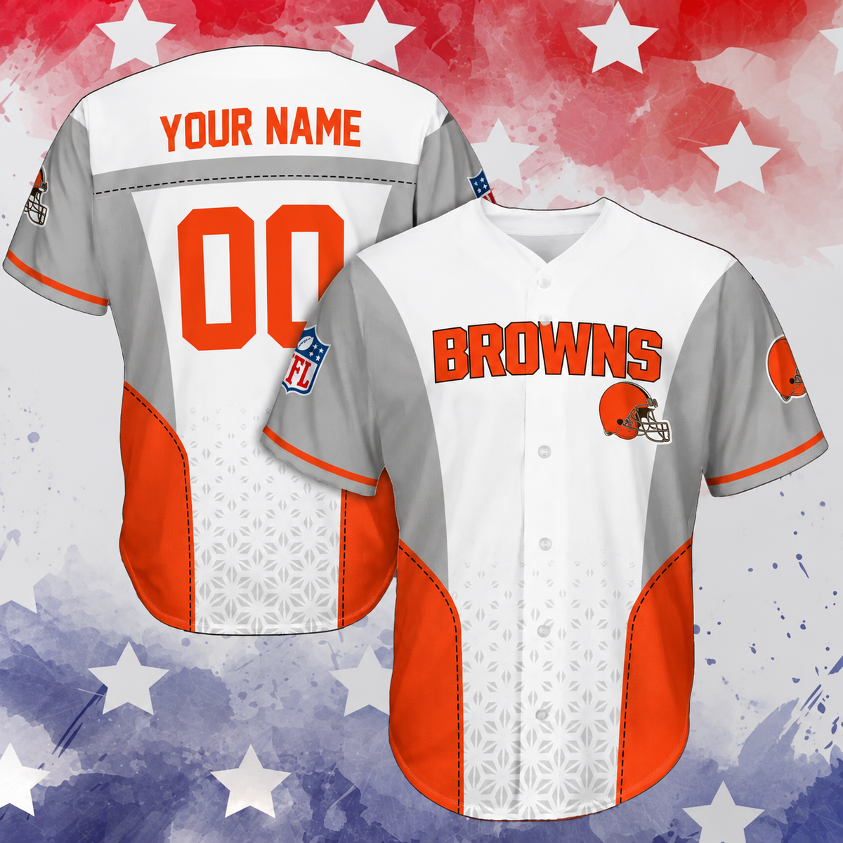 VIRAL EDITION - NEW CUSTOMIZED NFL29 CLB CLEVELAND BROWNS BASEBALL JERSEY