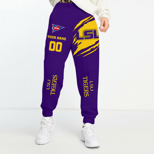 LIMITED DROP - NEW CUSTOMIZED | NCAA FBS29 LST LSU TIGERS UNISEX LONG PANTS