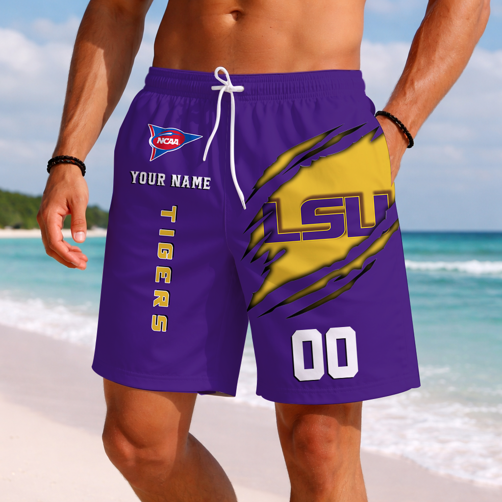 LIMITED DROP - NEW CUSTOMIZED | NCAA FBS29 LST LSU TIGERS SHORT PANTS