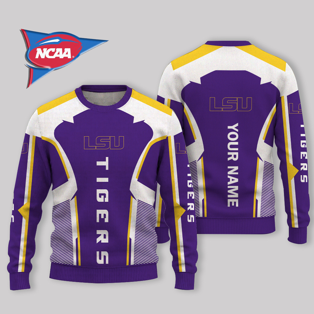 LIMITED EDITION - NEW CUSTOMIZED NCAA FBS29 LST LSU TIGERS UGLY SWEATER