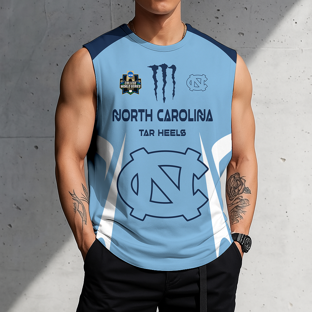 ACTIVE OFFER - NEW CUSTOMIZED | NCAA CWS29 NTH NC TAR HEELS MEN'S GYM SHIRT