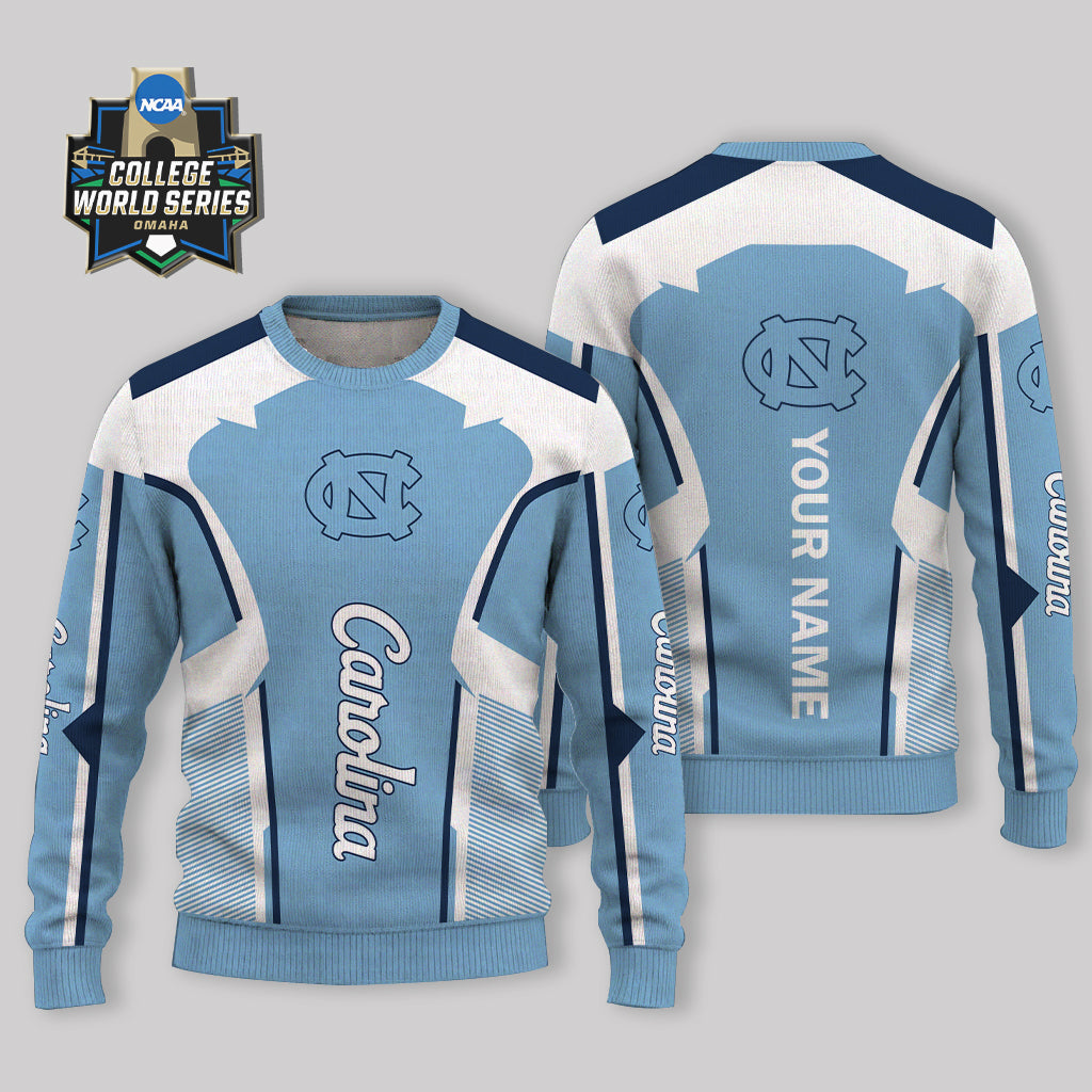 LIMITED EDITION - NEW CUSTOMIZED NCAA CWS29 NTH NORTH CAROLINA TAR HEELS UGLY SWEATER